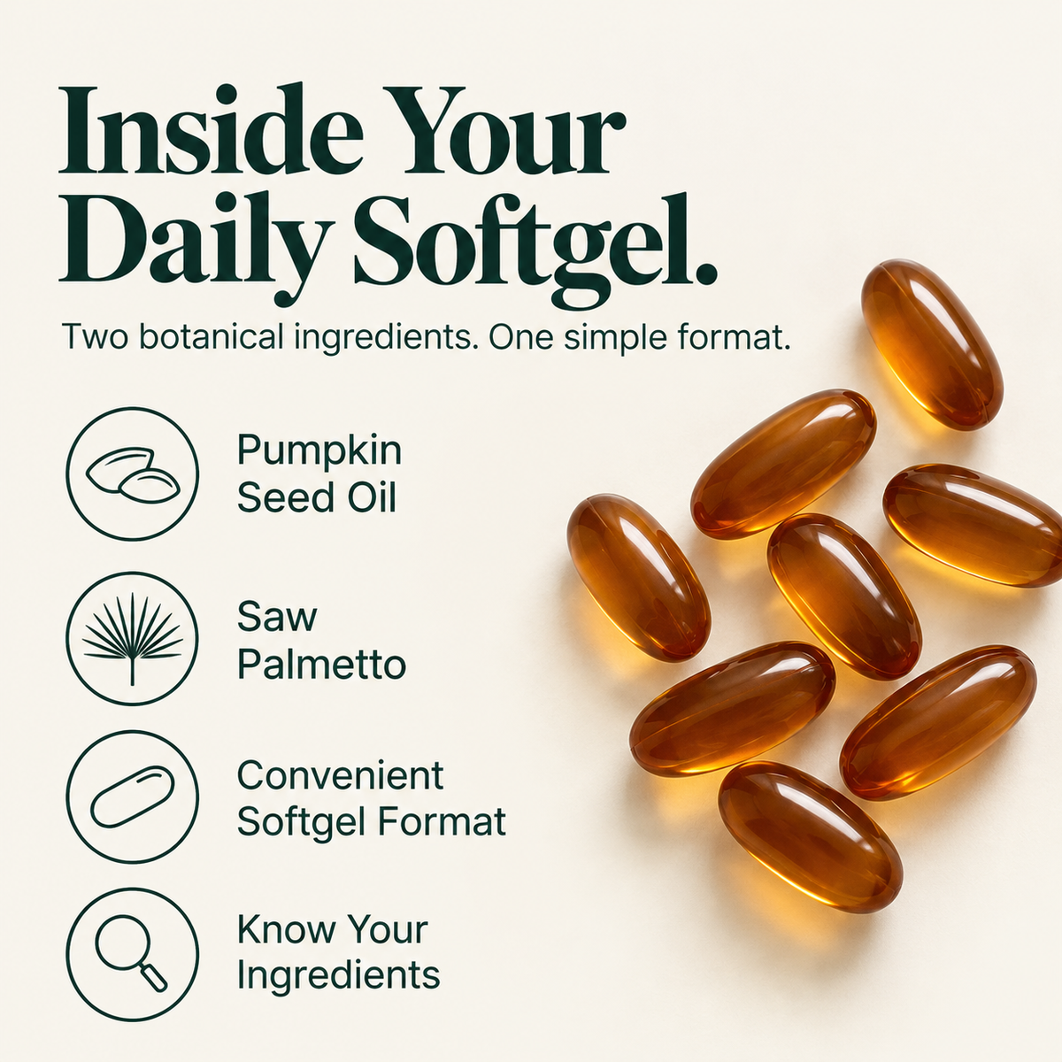 BLEEMM Botanical+ | Pumpkin Seed Oil with Saw Palmetto