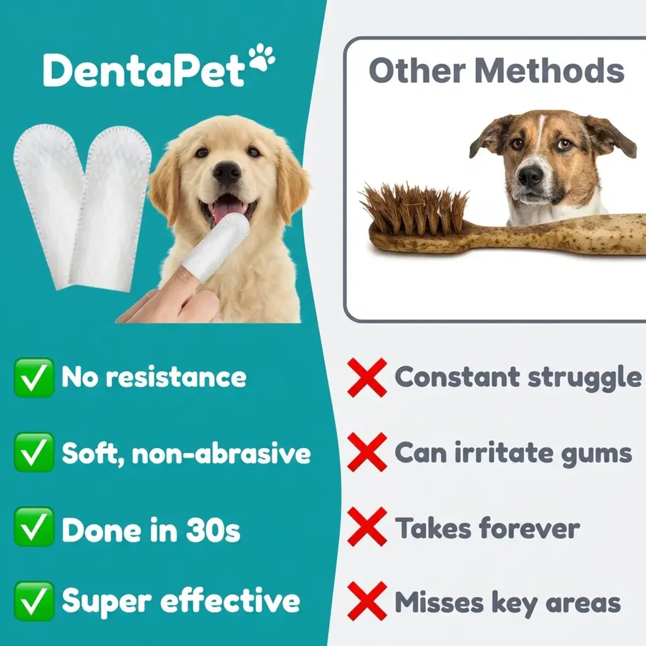 DentaPaw Wipes Finger Sleeves