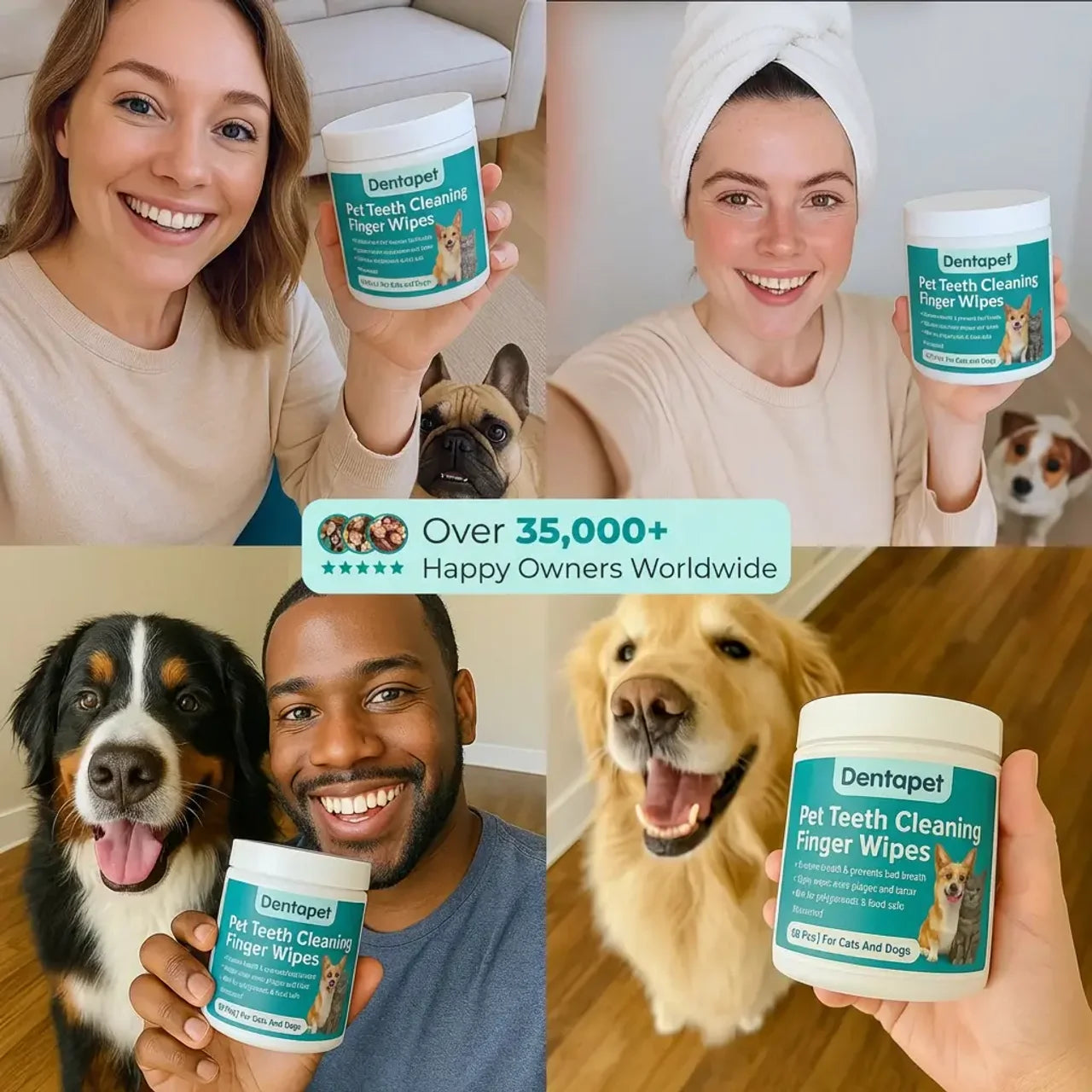 DentaPaw Wipes Finger Sleeves