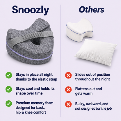Snoozly™ Knee Pillow — Aligned Sleep, Every Night ⭐