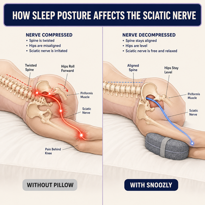 Snoozly™ Knee Pillow — Aligned Sleep, Every Night ⭐