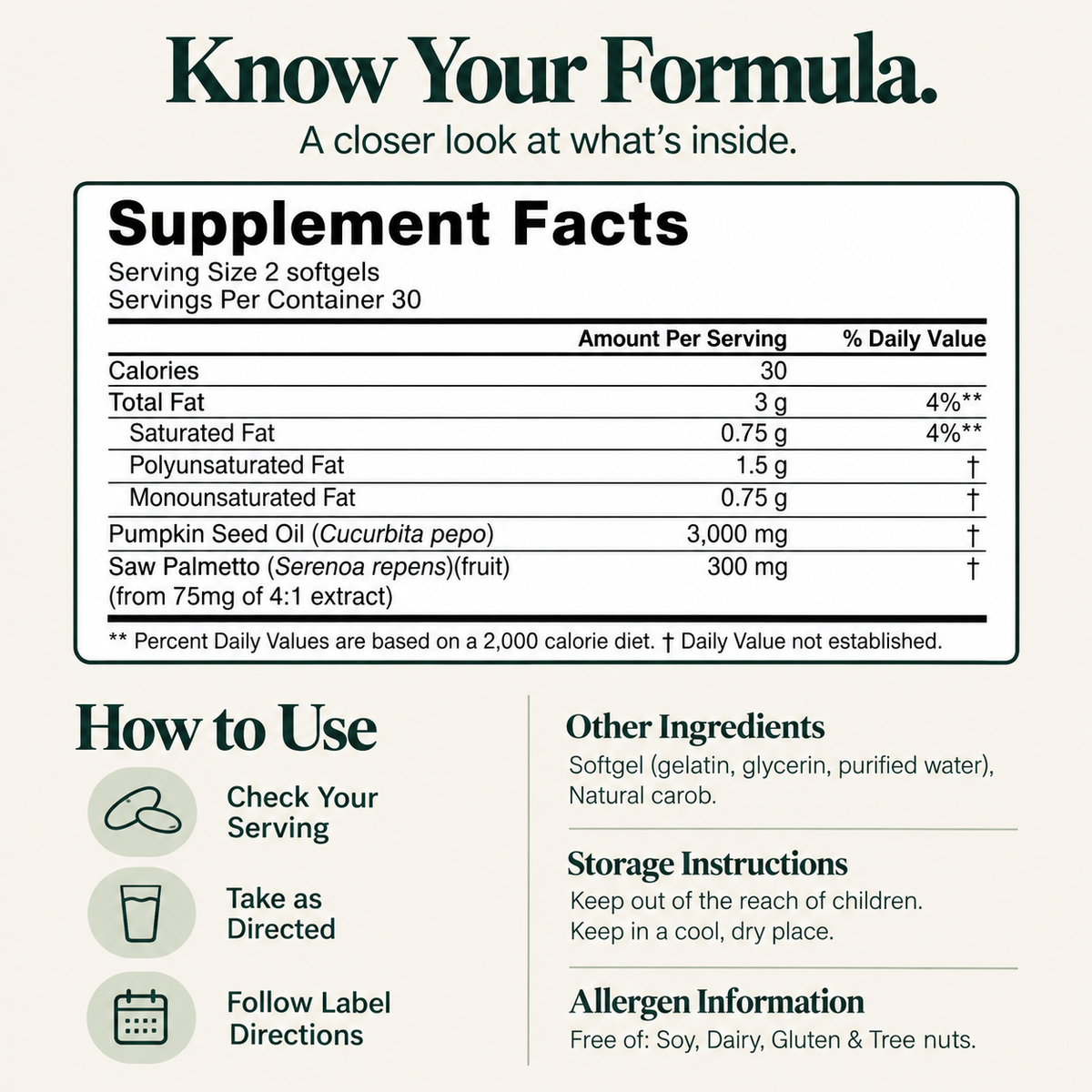 BLEEMM Botanical+ | Pumpkin Seed Oil with Saw Palmetto