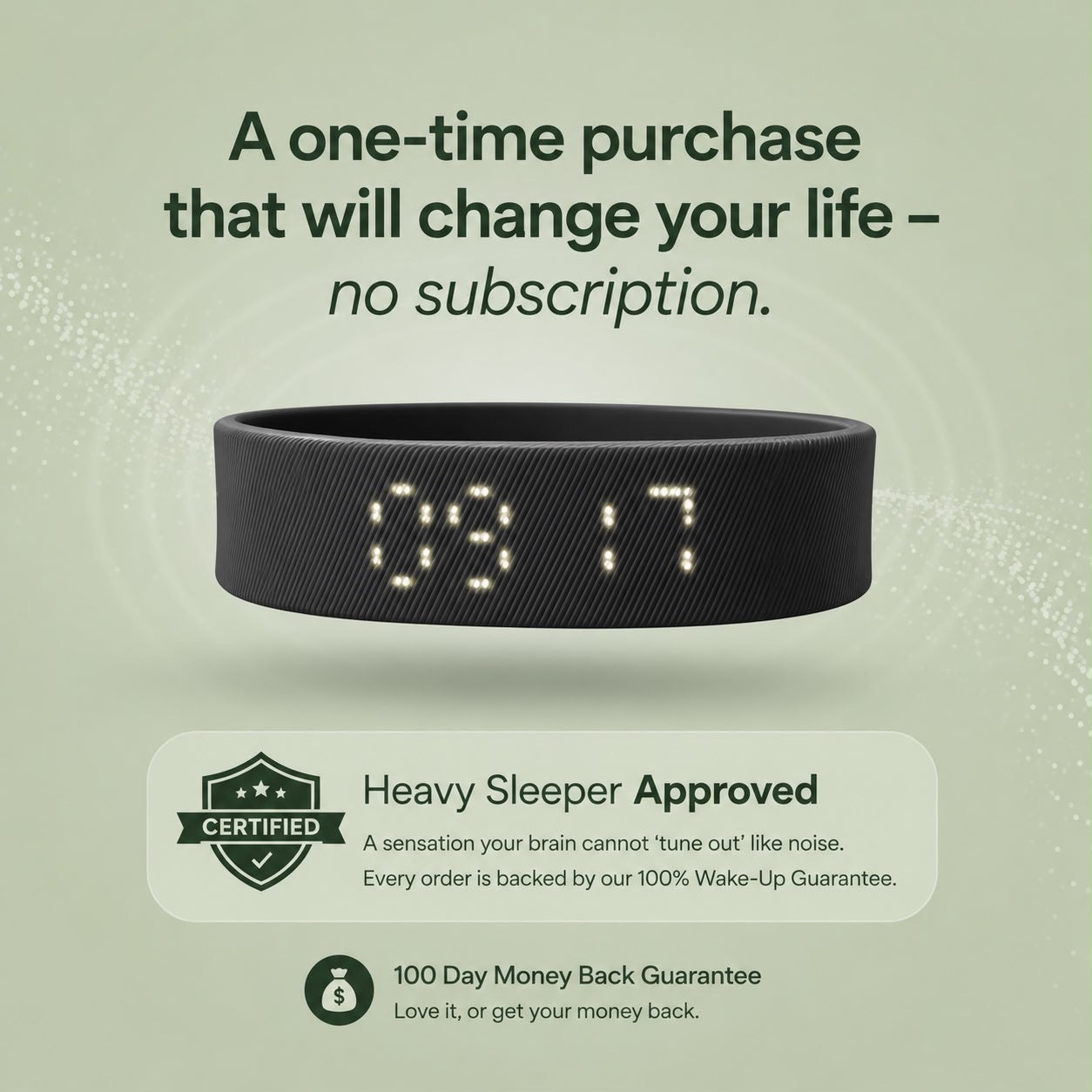 CalmWake™ Silent Alarm Band