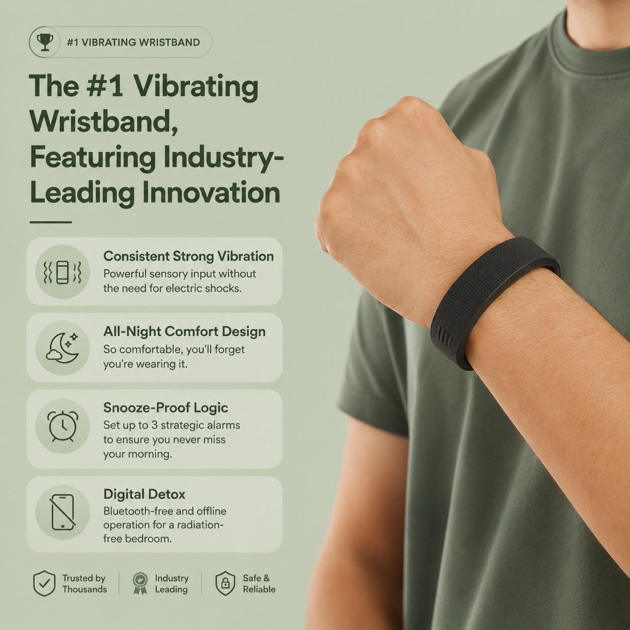 CalmWake™ Silent Alarm Band